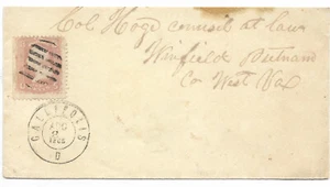 USA GALLIPOLIS OHIO to VIRGINIA Cover 1865 VF - Picture 1 of 1