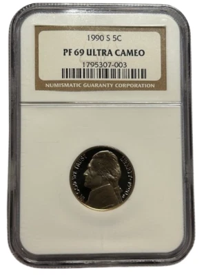 NGC 1990 S PF69 Ultra Cameo US Nickel 5c 1795307-003 - Image 1 of 2