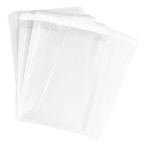 100 Pack 9" x 12" Resealable Poly Bags 1.5 Mil Self Seal Clear Cello Plastic - Picture 1 of 1