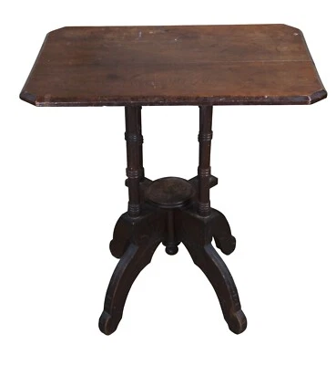 Старинный викторианский прямоугольный столик для гостиной из орехового дерева Eastlake - Изображение 1 из 4