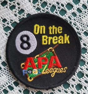 APA POOL LEAGUES BILLIARDS 8 ON THE BREAK SEW ON PATCH-NEW - Picture 1 of 1