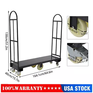 Heavy-Duty 64.6"x15.7" Steel Dolly U-Boat Utility Push Cart Platform Hand Truck - Picture 1 of 14
