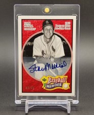 2005 UD Baseball Heroes Autographs Red Stan Musial BOLD ON CARD AUTO SP /49