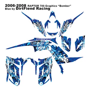 Raptor 700 Graphics 06-08 DFR “Bomber” Blue Sides Fenders Yamaha Raptor700 ATV - Picture 1 of 1