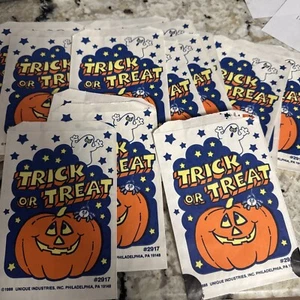 22 sacchetti di carta dolcetto o scherzetto Halloween 1988 vintage 22 NOS - Foto 1 di 3