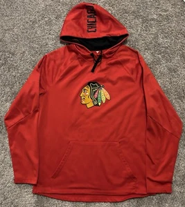 Chicago Blackhawks Fanatics Mens XL Red Pullover Hoodie - Picture 1 of 3