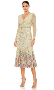 Mac Duggal 5589 - Abito lungo tè abbellito mac duggal $578,00 USD taglia 6 - Foto 1 di 8