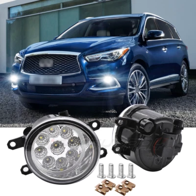 Pair Fog Light Fit For 2013-2016 Infiniti JX35 QX60 - Image 1 of 4