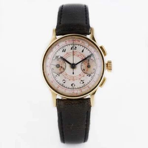 Universal Telemetre Chronograph | 18k Yellow Gold | 34mm - Picture 1 of 6