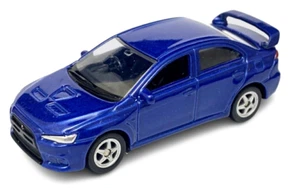 Welly Mitsubishi Lancer Evolution X Blue 1:60 1:64 Scales 3 Inch Diecast Model - Picture 1 of 1