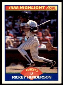 1989 Score 1988 Highlight Rickey Henderson New York Yankees #657