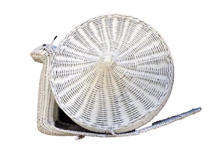Caracol 3D de Colección con Cáscara RARO Ratán Bambú Doblado Madera MCM Soporte Estante Blanco - Imagen 1 de 15