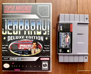 Jeopardy Nintendo SNES Video Game w/ Protective Case Deluxe Edition Tested - Picture 1 of 6