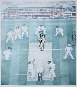 Alfred Daniels (1924-2015) Test Cricket, Vordruck & Tintenskizzieren - Bild 1 von 5