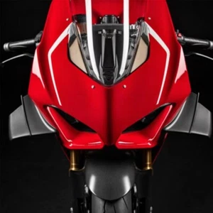 For Ducati Panigale V4 Carbon Fiber Winglets Wings Wind Spoiler Deflector 20-21 - Picture 1 of 8