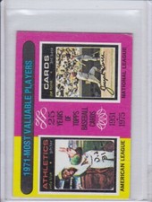 Vida Blue Joe Torre 1971 MVPs 1975 Topps Mini Baseball Card 209 Grade EXMT