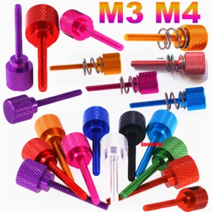 M3 M4 High Head Colourful Knurled Thumb Screw Aluminum Alloy Hand Grip Knob Bolt - Picture 1 of 13