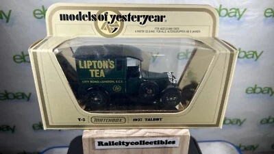 MATCHBOX: MODELS OF YESTERYEAR - Y-5 LIPTON'S TEA 1927 TALBOT. - Image 1 of 4