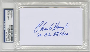 Charlie Hough SIGNED 3x5 Index Card + 86 AL All Star Dodgers PSA/DNA AUTOGRAPHED - Picture 1 of 1