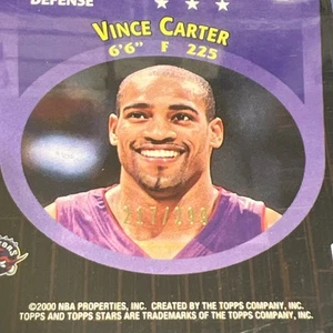 2000-01 Topps Stars Parallel #’d/299 Vince Carter #100 HOF 🏀0426 - Picture 1 of 3