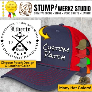 Custom Trucker Hat Baseball Cap Personalize Richardson USA 1776 Liberty or Death - Imagen 1 de 21