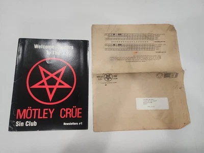 Lote #1 Boletines Vintage Años 80 Motley Crue Sin Club Volumen 1 Número 1 Foto 1 de 4