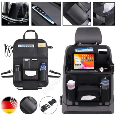 Auto Rücksitz Organizer Rückentasche Rücksitzschoner Autositz Aufbewahrung Leder - Bild 1 von 4