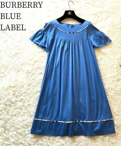 BURBERRY BLUE LABEL Dress – Blue Logo, Nova Check Trim, Size 38 used Exellent - Picture 1 of 10