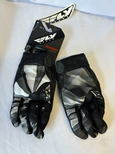 Fly Racing Fracture Motorcycle Gloves, Size 2XL Black/White. Armored, Riding - Foto 1 di 5