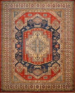 Imperial Medallion Kazakh | 12 x 9 | Home Decor | Area Rugs - Picture 1 of 8