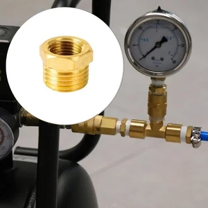 Brass Threaded Adapter High Pressure Sealing Air System Connector Fittings - Picture 1 of 16