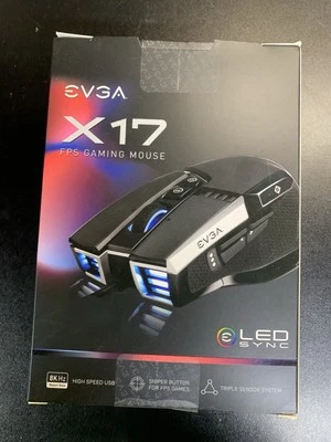 EVGA X17 Wired Gaming Mouse Grey, 16,000 DPI, 5 Profiles, 10 Buttons, Ergonomic - Image 1 of 3