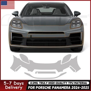 For Porsche Panamera 2024-UP Front Bumper Precut Paint Protection Film Clear PPF - Picture 1 of 20