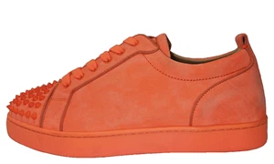 $895 CHRISTIAN LOUBOUTIN Spiked Suede Low-Top Sneakers (45 EU; 12 US) NEW - Picture 1 of 5