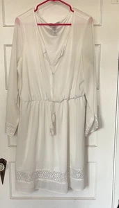 Avon Signature Collection White Long Sleeve Dress Size 1X - Picture 1 of 4