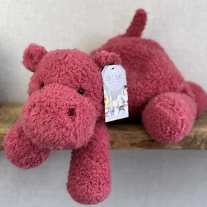 Jellycat Splootie Hippo - Gorro de felpa de hipopótamo grande con textura púrpura retirado 22" - Imagen 1 de 11