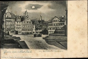 Mondschein Ak Butzbach im Taunus Hessen, Marktplatz - 4723949 - Picture 1 of 2