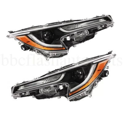 Пара светодиодных фар левая + правая для 2023 2024 Toyota Corolla L LE основание - Изображение 1 из 4