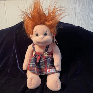 TY Beanie Kids Ginger 1992 Geburtsdatum Stofftier Puppe Spielzeug - 10 Zoll - Neu - Etikett gebogen - Bild 1 von 11