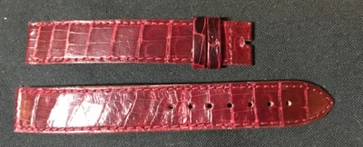 Cartier "must de Cartier" Leather Watch Strap 14mm  Red Brown - Image 1 of 3