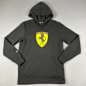 Puma Ferrari Hoodie Mens Small Official Long Sleeve Pullover Black NWT F1 - Picture 1 of 9