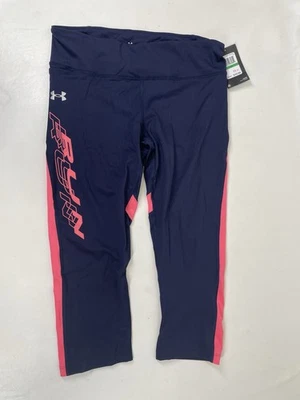 Under Armour Compression Leggings Womens Size L Blue and Pink NWT - Image 1 of 4