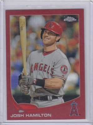 2013 Josh Hamilton Topps Chrome RED REFRACTOR Parallel /25 - #70 Reds Rays - Image 1 of 2