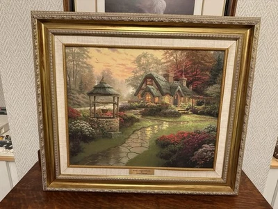 Make A Wish Cottage By Thomas Kinkade Large Edition Framed Picture 60cm X 70cm — 第 1/4 张图片