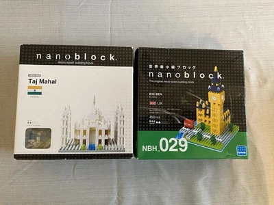 Nanoblock Taj Mahal and Big Ben Building Block Sets - Image 1 of 4