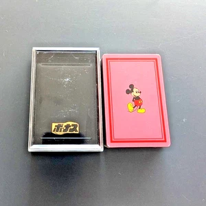 Disney Mickey Mouse Nintendo Playing Cards Japan Red Case Unused Vintag - Picture 1 of 9