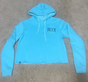 Dutch Bros Teal Hoodie Sweatshirt XL Cropped - Picture 1 of 6
