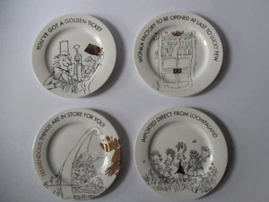 Set of 4 Charlie and the Chocolate Factory Side plates Boxed and Pre-Owned. - Picture 1 of 8