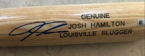 Josh Hamilton Autographed Louisville Slugger Game Model Bat MLB Authenticated - Picture 1 of 3