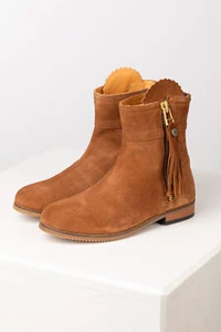 Damen kurze Wildlederstiefel spanischer Stil Quaste Damen Leder Chelsea Stiefel Rydale - Bild 1 von 8